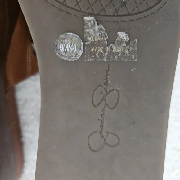 Jessica Simpson Crissie Platform Brown Sandals Size 9 Bohemian Chunky 70s Retro - Picture 6 of 6